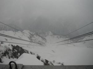 Looking down from the top ropeway staion