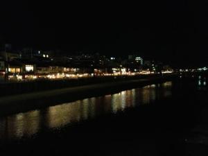 The view across the river from Gion.
